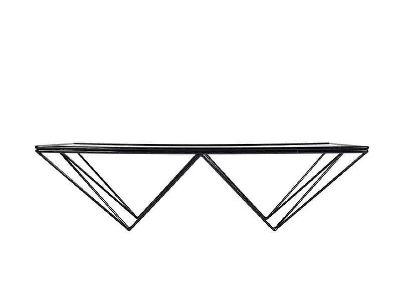 Metal and glass Alanda coffee table by Paolo Piva for B&B Italia, 1980s 1