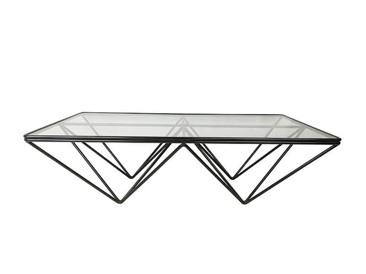 Metal and glass Alanda coffee table by Paolo Piva for B&B Italia, 1980s 3