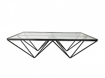 Metal and glass Alanda coffee table by Paolo Piva for B&B Italia, 1980s