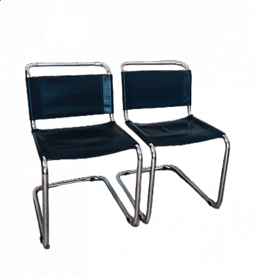 Pair of Bauhaus chairs by Marcel Breuer for Gavina, 1966