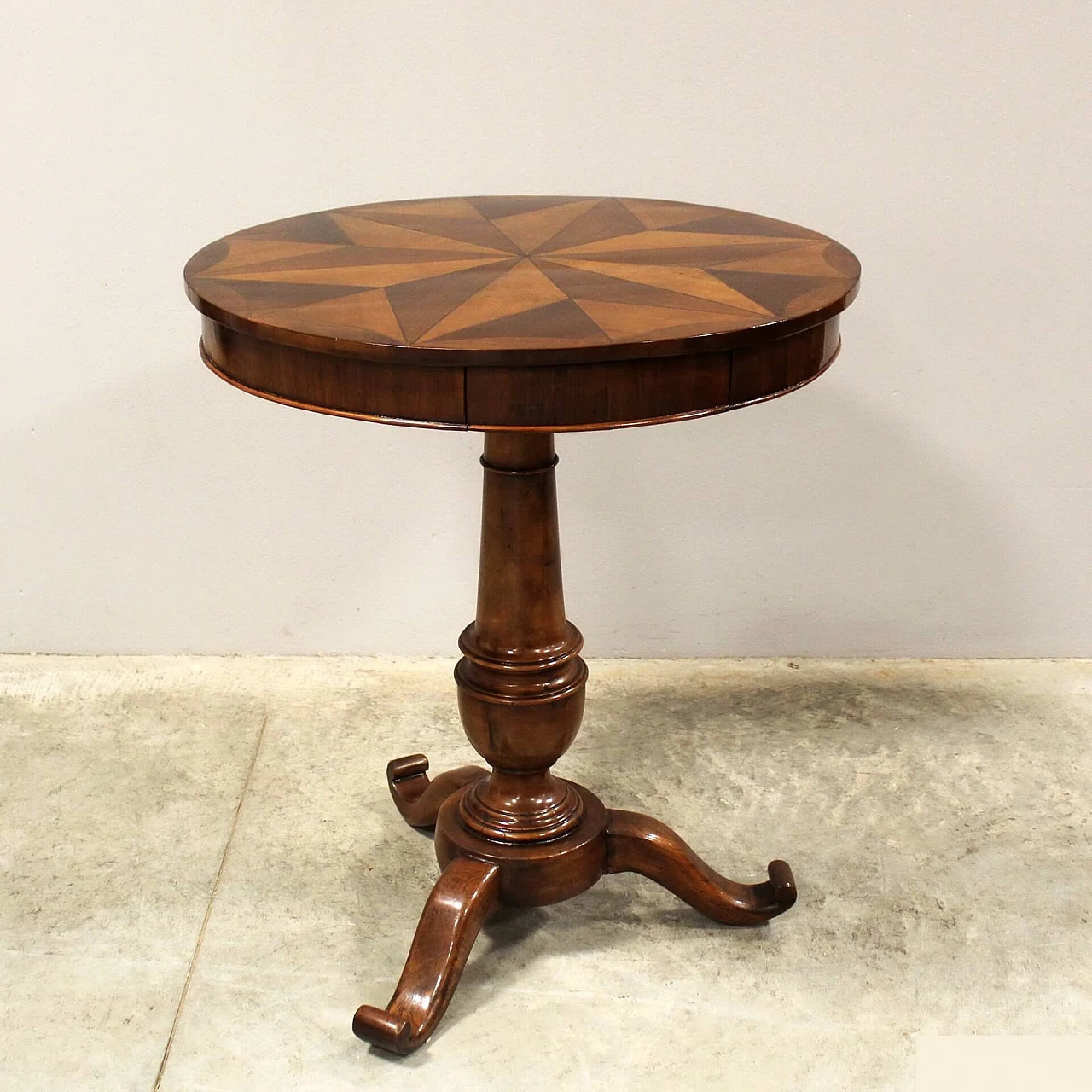 Louis Philippe inlaid walnut coffee table, mid-19th century 1