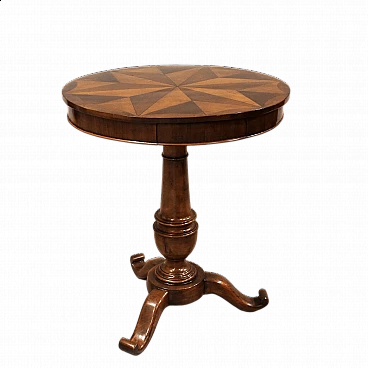 Louis Philippe inlaid walnut coffee table, mid-19th century