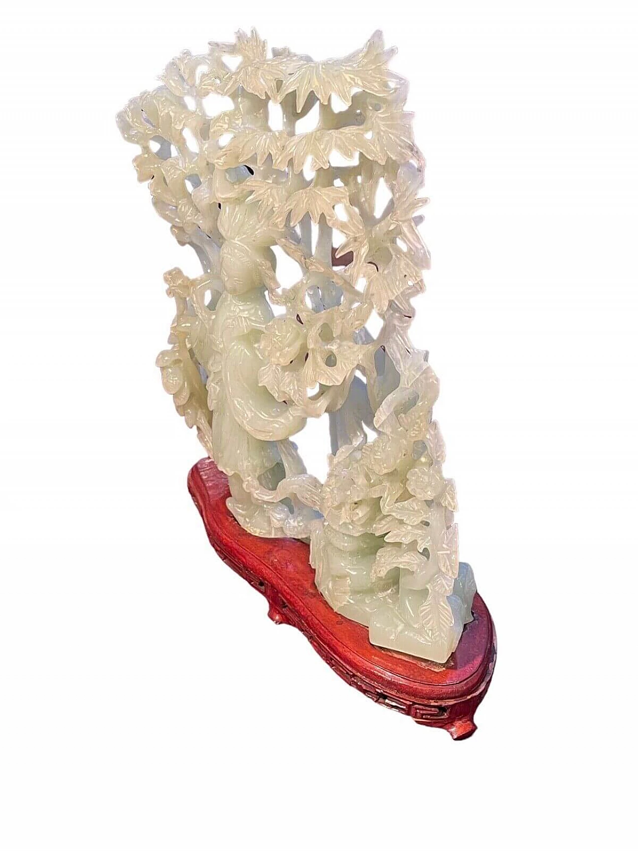 Statua cinese in giada serpentina, '800 2