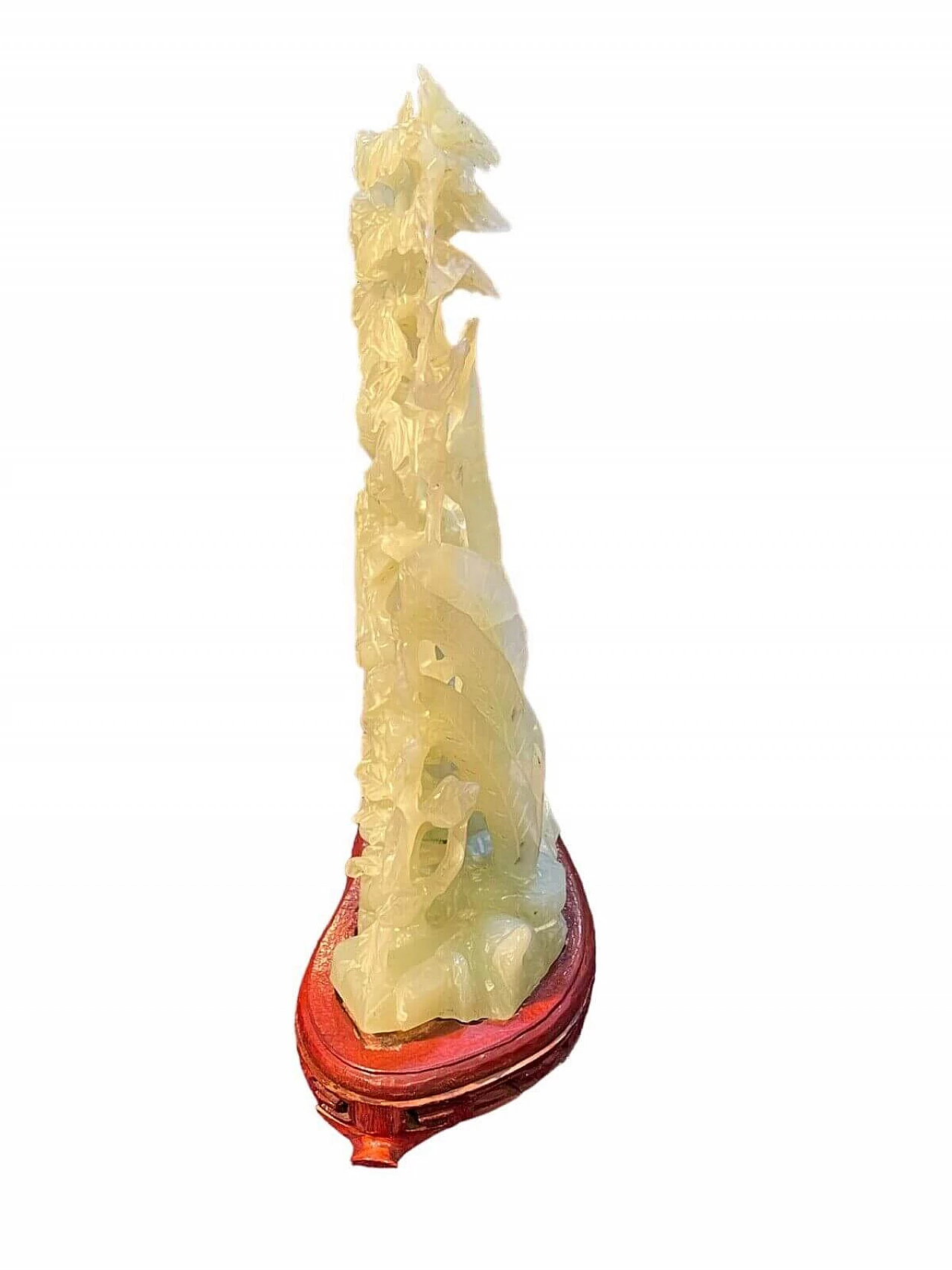 Statua cinese in giada serpentina, '800 3