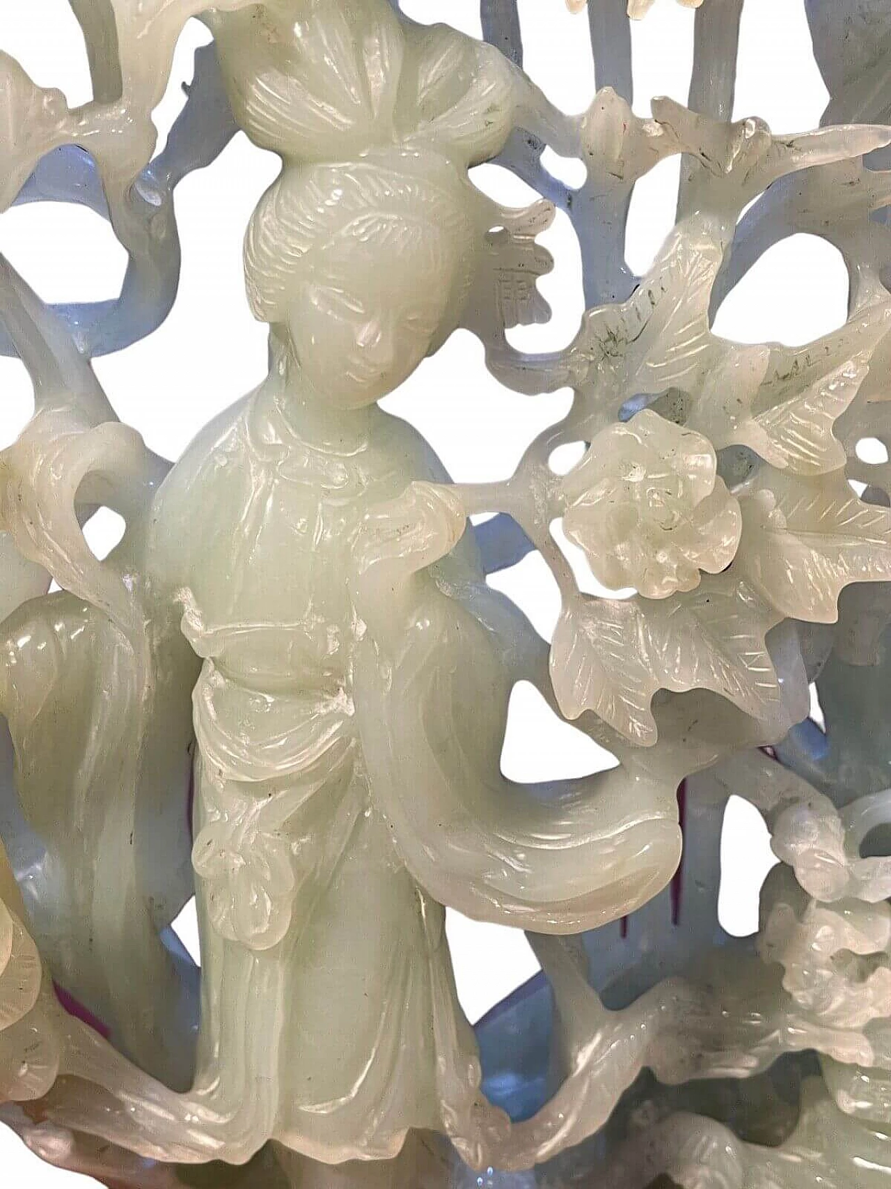 Statua cinese in giada serpentina, '800 7