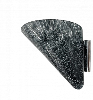 Single glass and metal wall lamp by Gae Aulenti for Vistosi, late 20th century