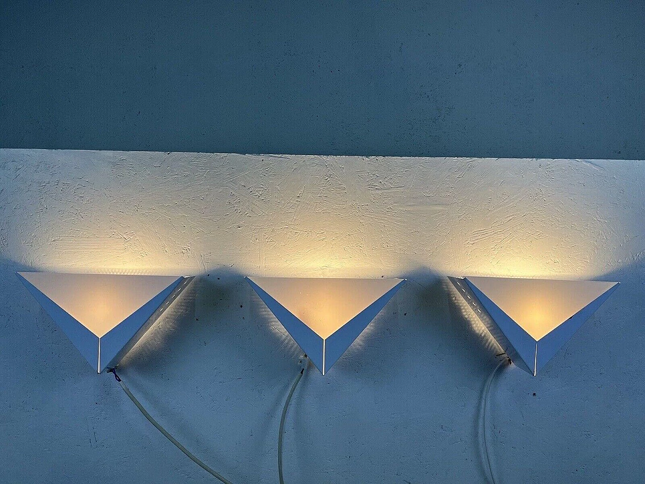 3 Palma metal and glass wall sconce by Stilnovo, 1960s 2