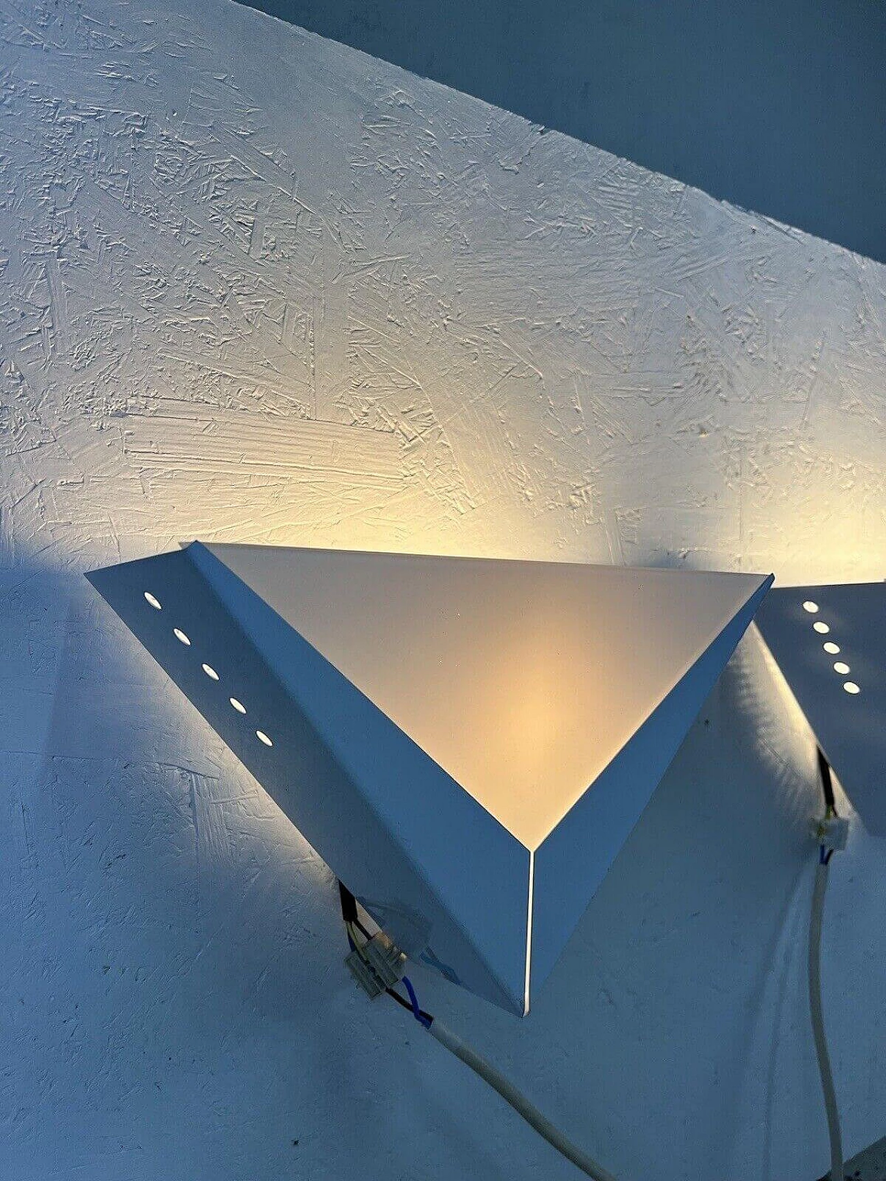 3 Palma metal and glass wall sconce by Stilnovo, 1960s 6