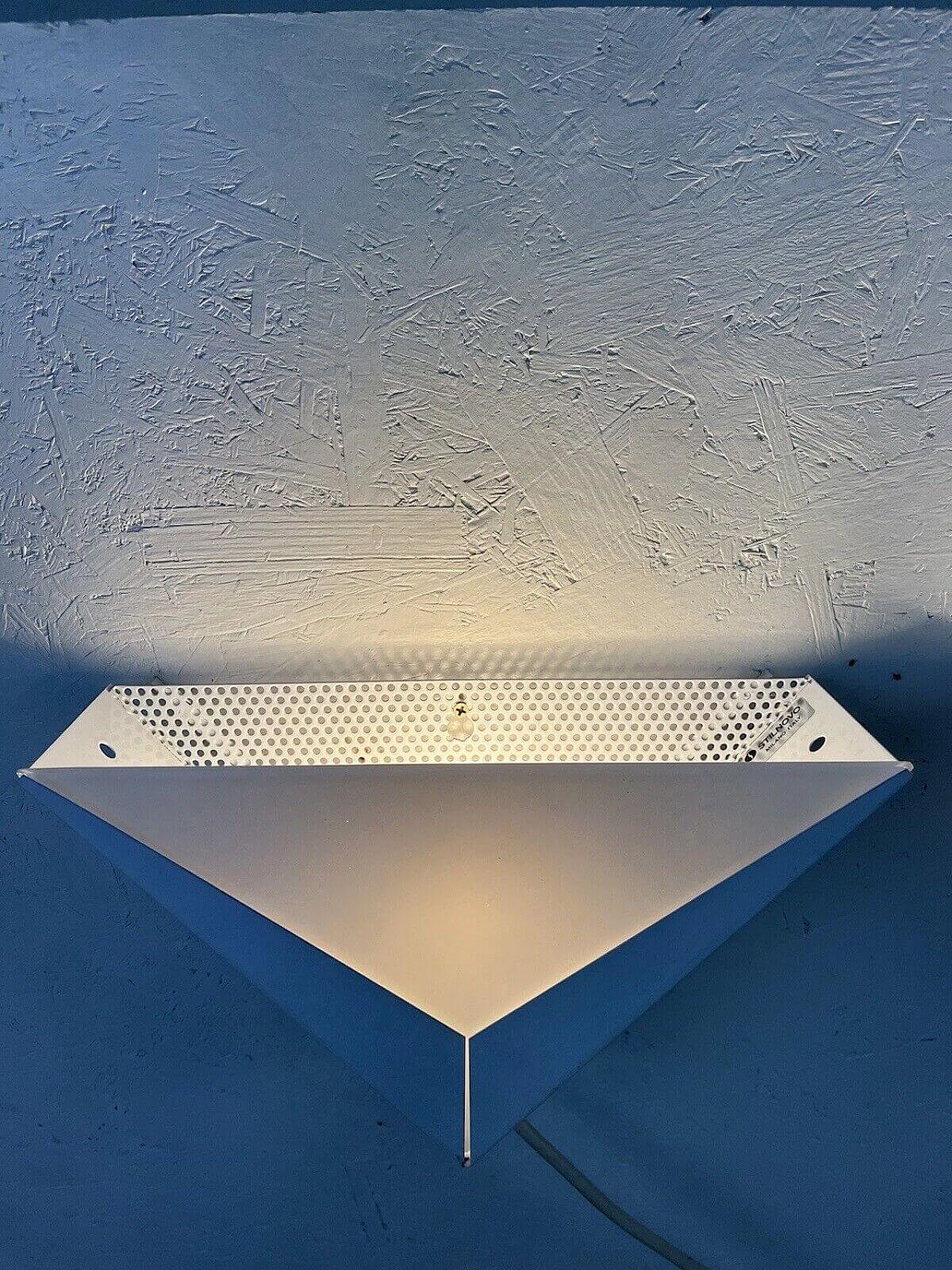 3 Palma metal and glass wall sconce by Stilnovo, 1960s 7
