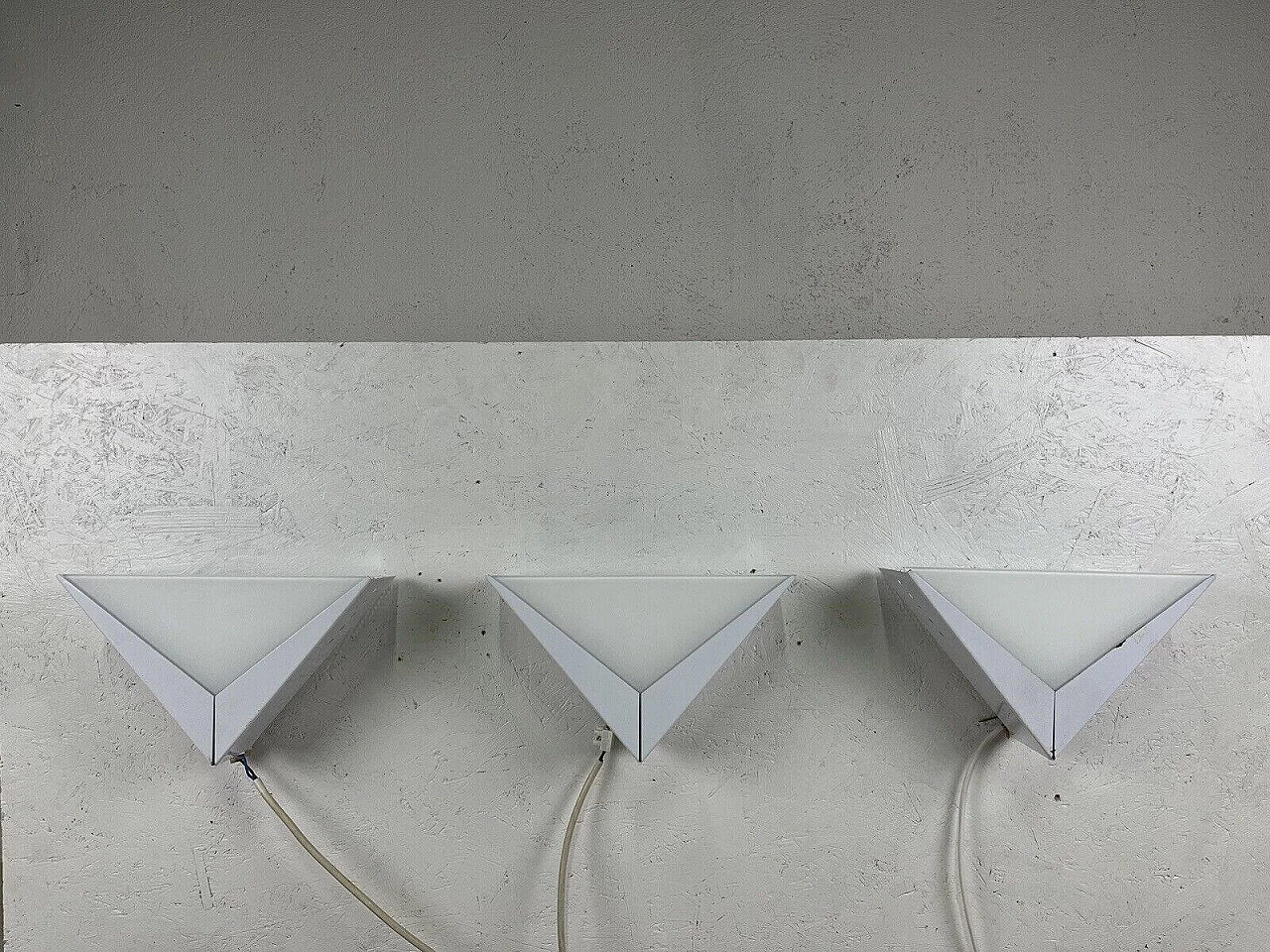 3 Palma metal and glass wall sconce by Stilnovo, 1960s 8