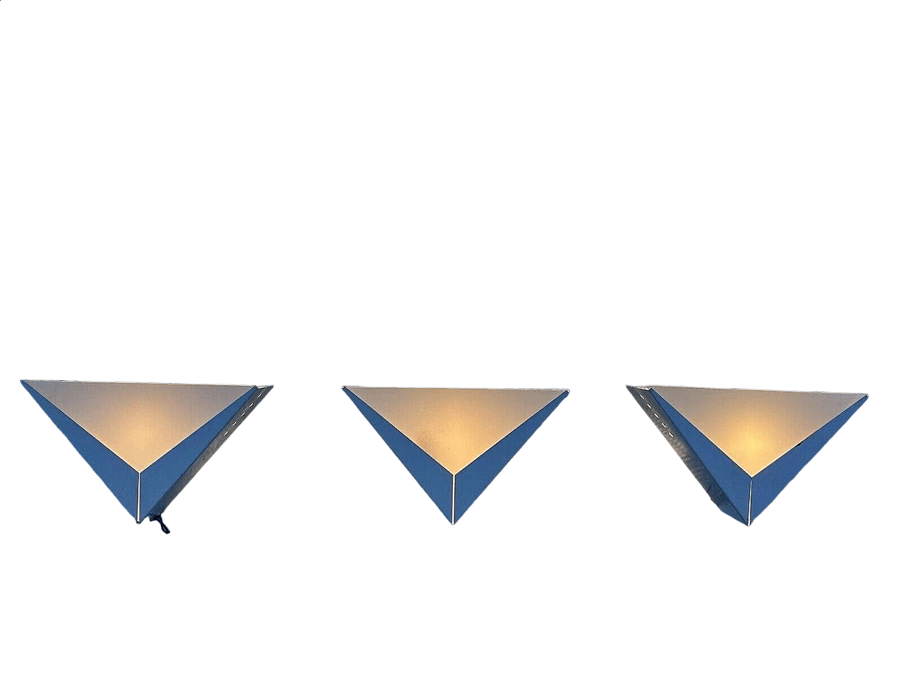 3 Palma metal and glass wall sconce by Stilnovo, 1960s 16