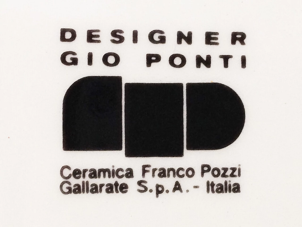 5 Piatti di Gio Ponti per Ceramica Franco Pozzi, anni '60 7