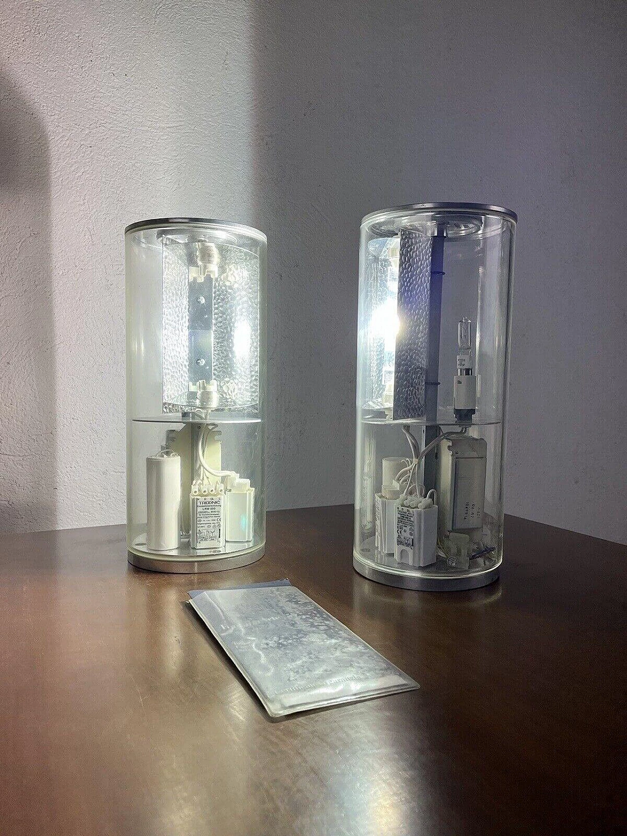 Coppia di lampade da tavolo Block 3095 di Fontana Arte, anni '80 4