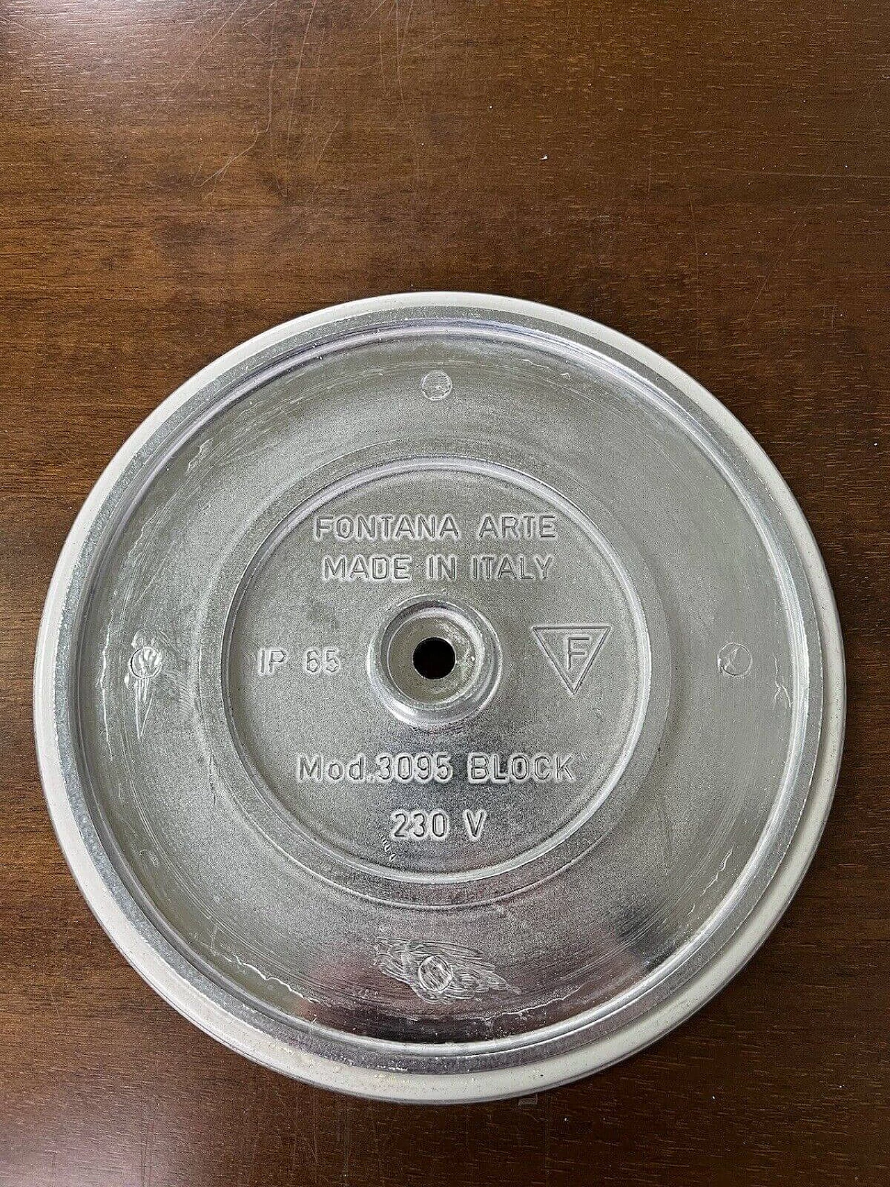 Coppia di lampade da tavolo Block 3095 di Fontana Arte, anni '80 5