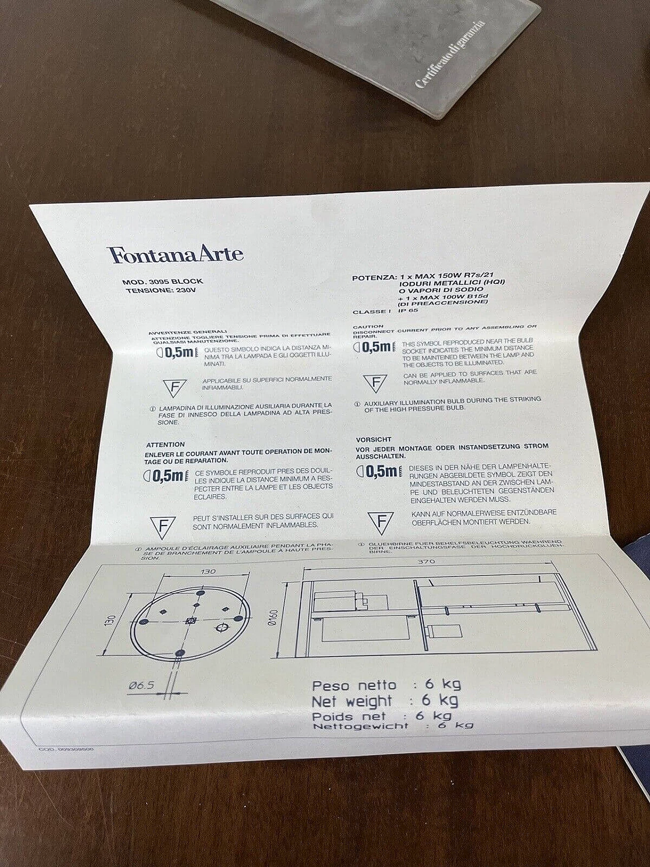 Coppia di lampade da tavolo Block 3095 di Fontana Arte, anni '80 15