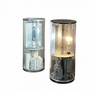 Pair of Block 3095 table lamps by Fontana Arte, 1980s