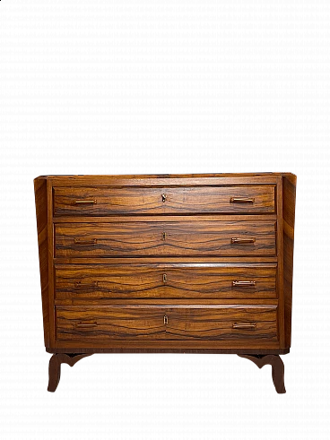 Florentine wood chest of drawers, 1940s