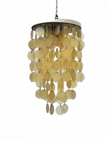 Ceiling lamp with fiberglass pendants from Abat-Jour, 1960s