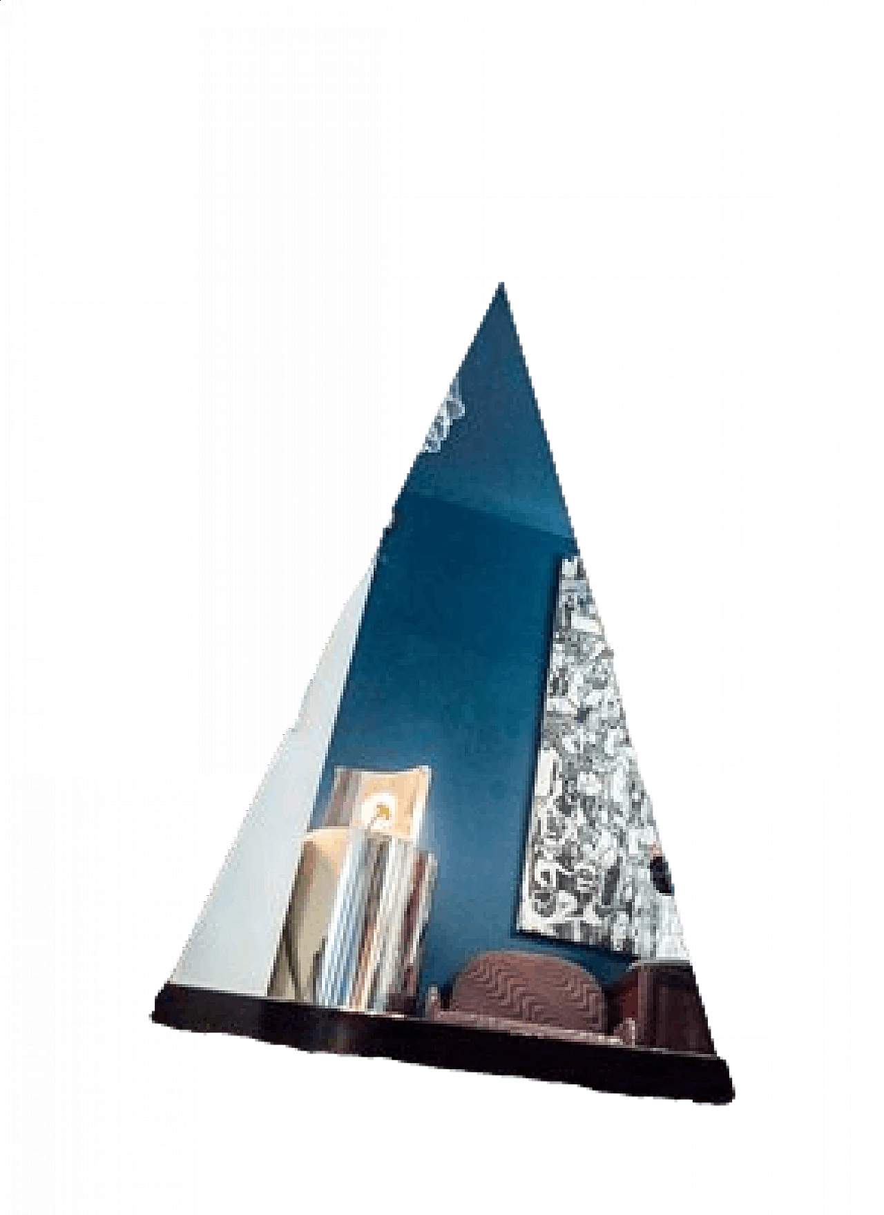 Specchio con struttura in legno laccato di Giuseppe Raimondi per Cristal Art, anni '70 6