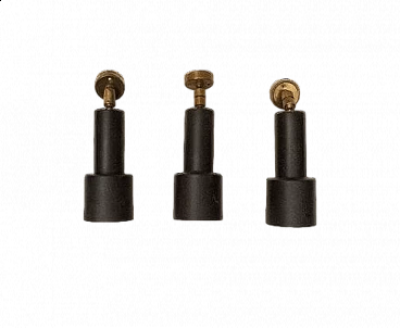 3 brass and lacquered metal sconces from Stilnovo, 1950s