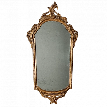 Rococo gilded and carved wood mirror, mid-18th century