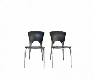 Pair of Silla stackable chairs by Josep Llusca for Driade, 1995
