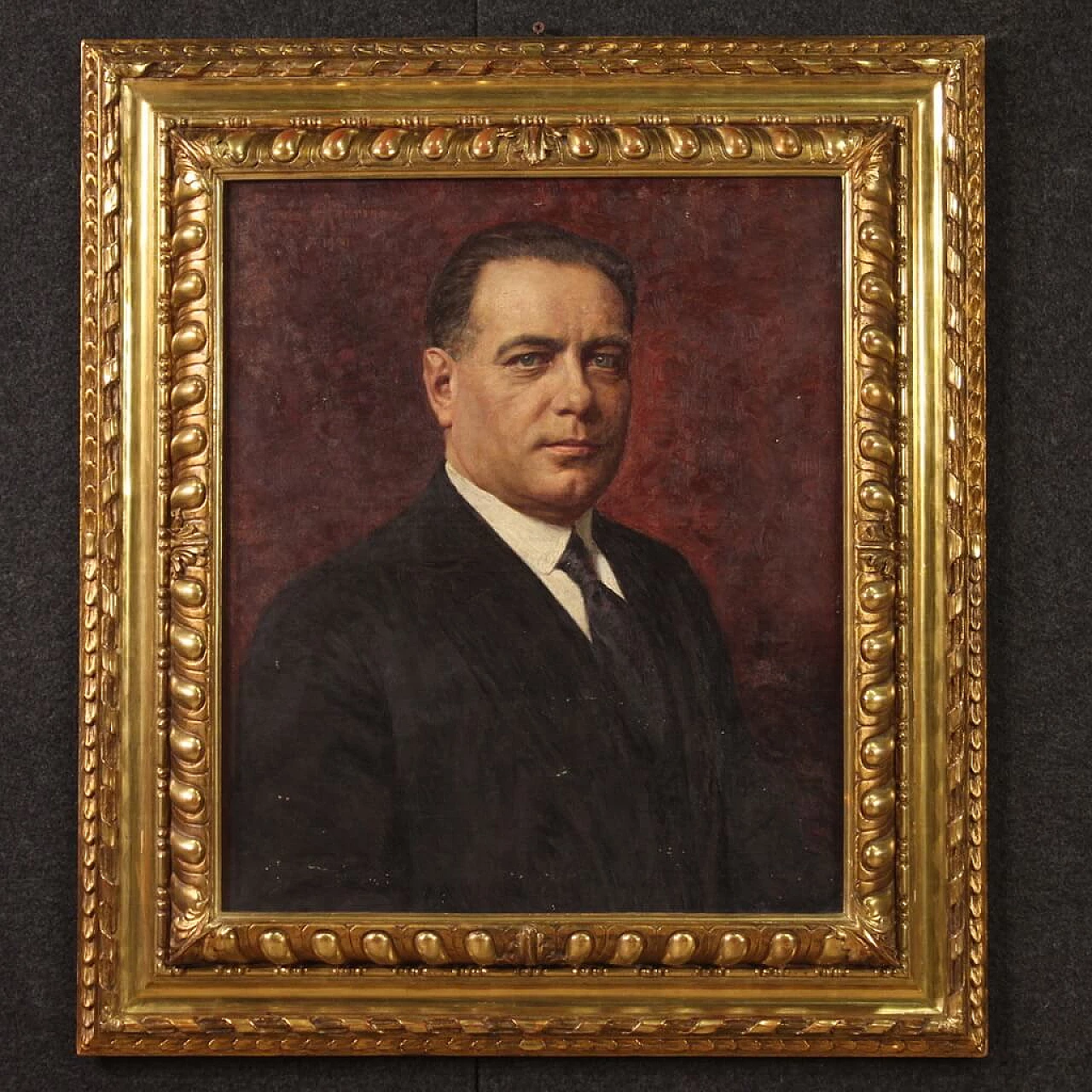 Angelo Garino, male portrait, oil painting on canvas, 1931 1