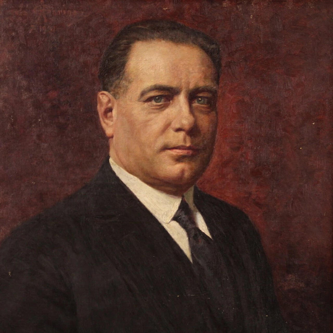 Angelo Garino, ritratto maschile, dipinto a olio su tela, 1931 3