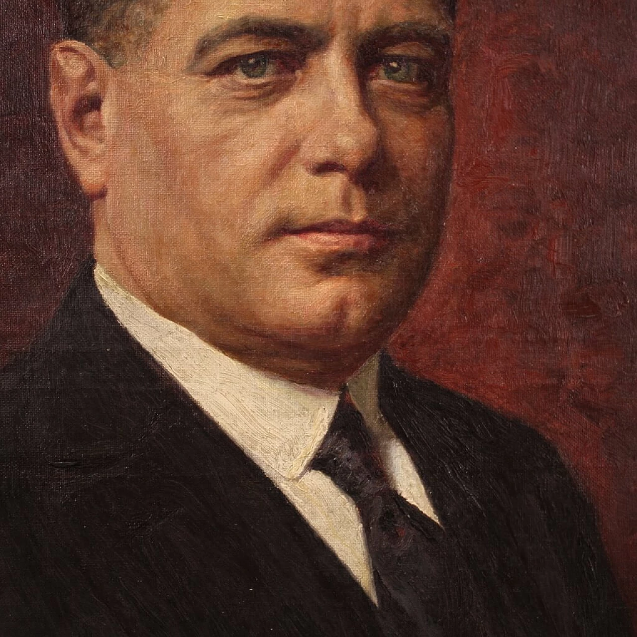Angelo Garino, ritratto maschile, dipinto a olio su tela, 1931 5