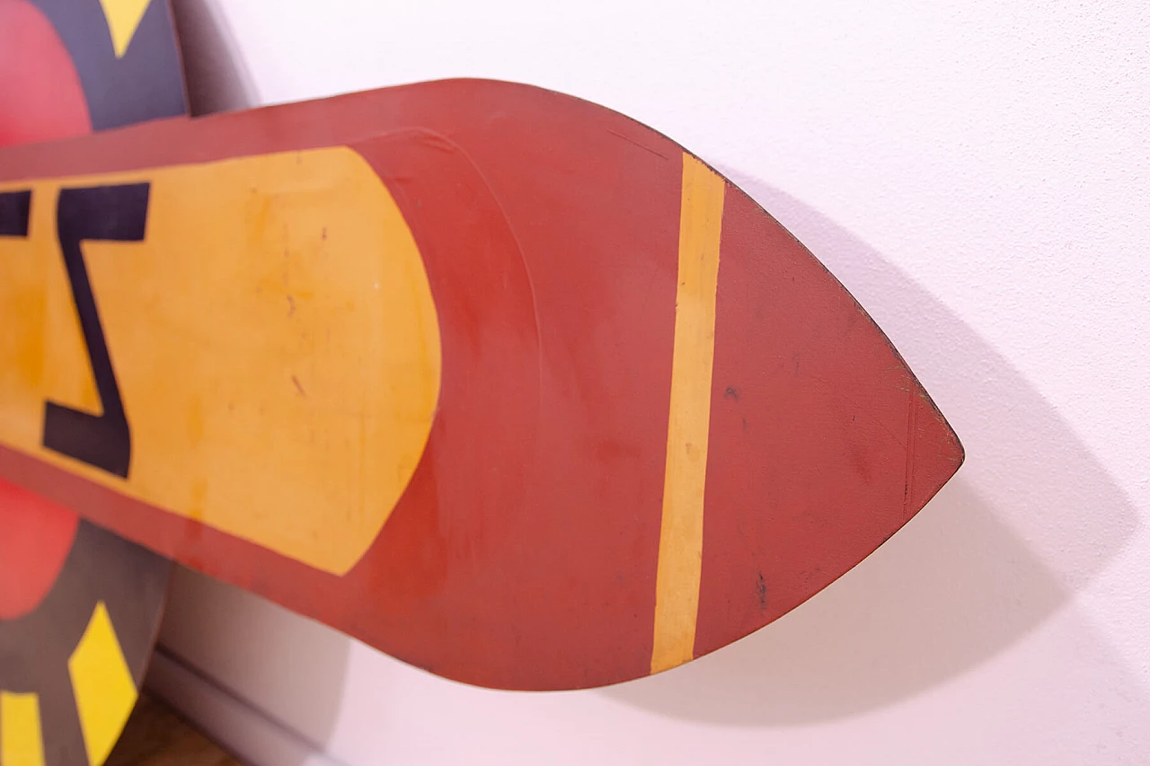 Insegna pubblicitaria ZTS cecoslovacca in metallo, anni '80 25