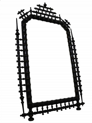 Bamboo-effect framed mirror, late 19th century