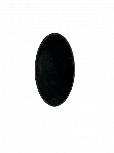 Oval brass wall mirror, 1930s