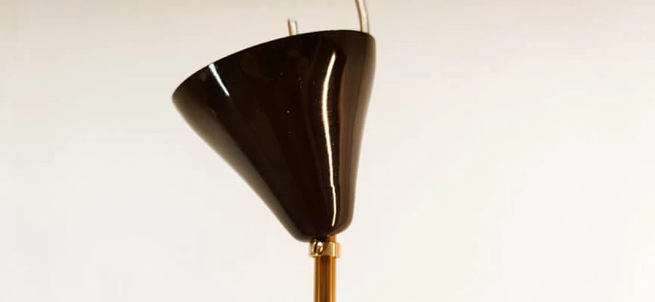 Brass and multicolored aluminum Sputnik chandelier by Stilnovo, 1960s 22