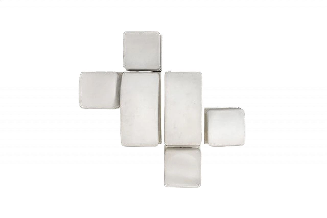 6 modular Onda wall lights by Claudio Salocchi for Lumenform, 1970s 11