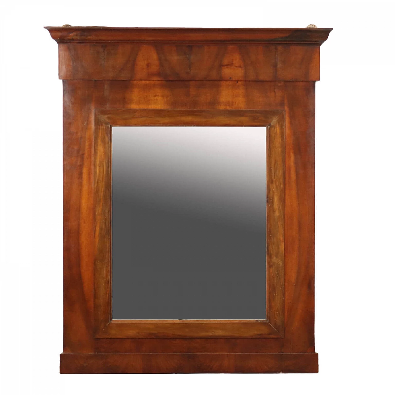 Mahogany veneered spruce mantelpiece mirror, mid-19th century 1
