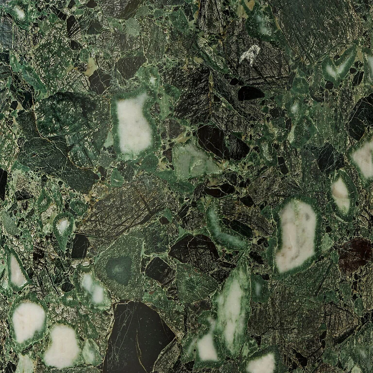 Coppia di colonne porta busto in marmo verde e bianco di Carrara, '800 5
