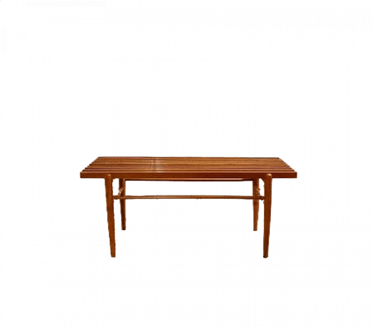 Panca in legno di noce, anni '50 9