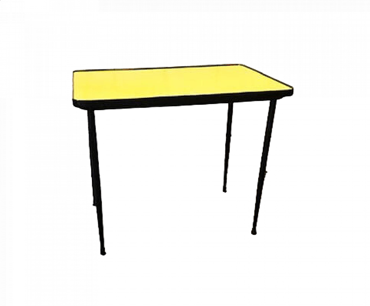 Coffee table with yellow formica top, 1950s 6