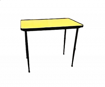 Coffee table with yellow formica top, 1950s