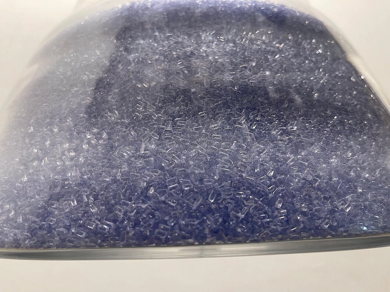 Acrylic and blue crystal hanging lamp by Fontana Arte 3