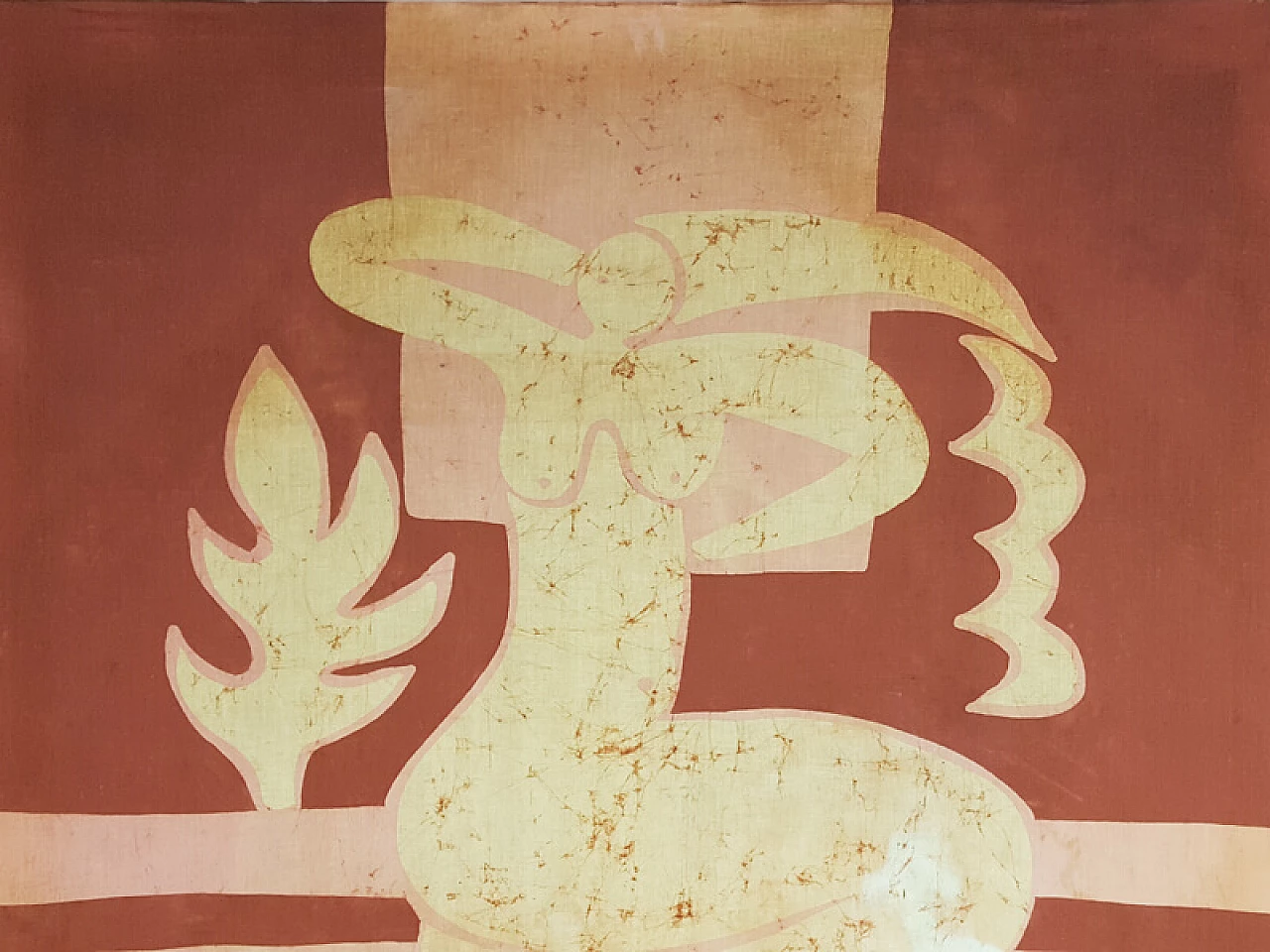 Tessuto stampato con tecnica batik di Vava Quazar, 1974 2