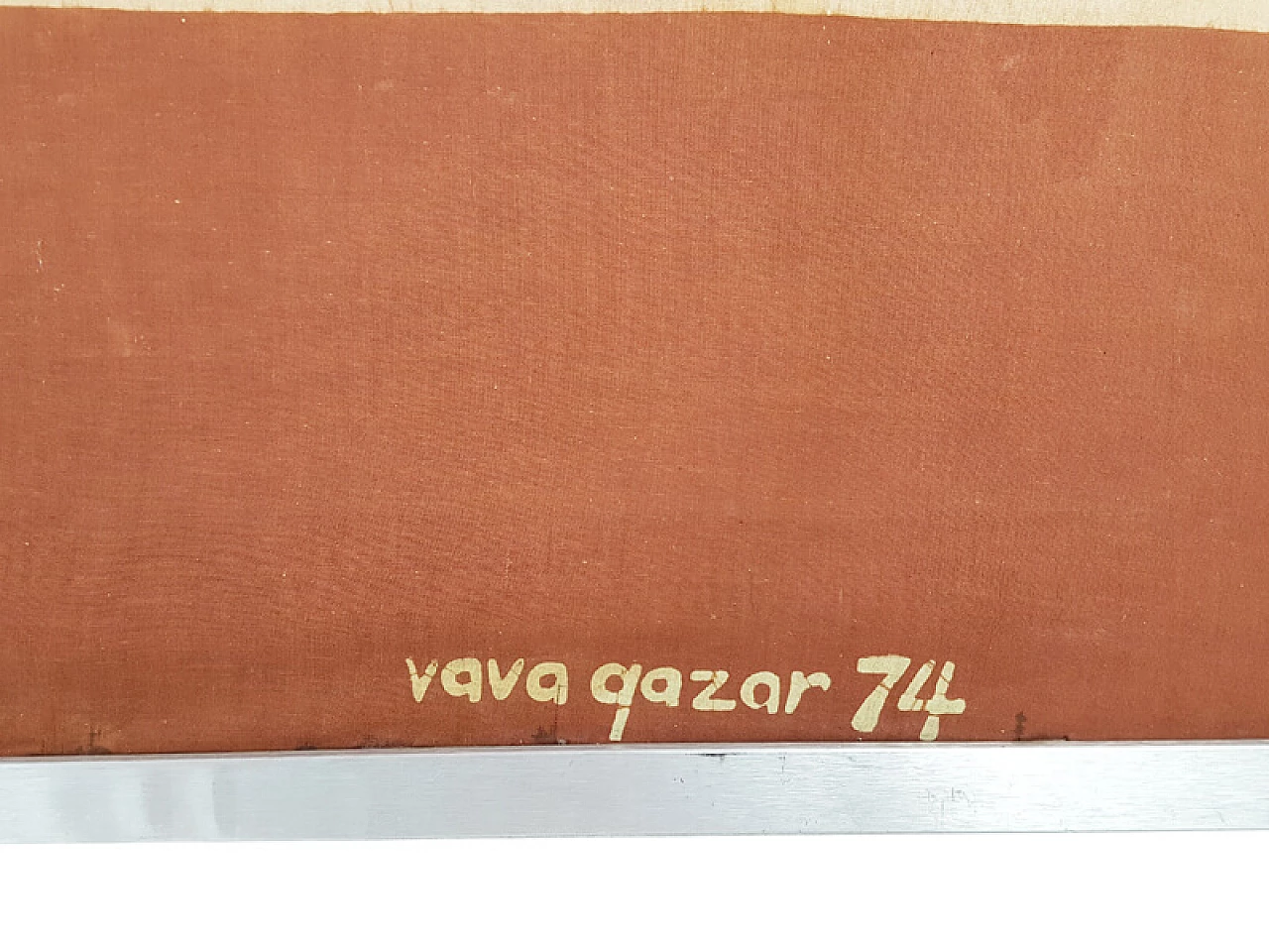 Batik technique printed fabric by Vava Quazar, 1974 5
