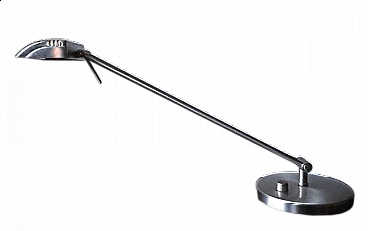Lampada da tavolo in acciaio inossidabile di Egon Hillebrand per Hillebrand, anni '80