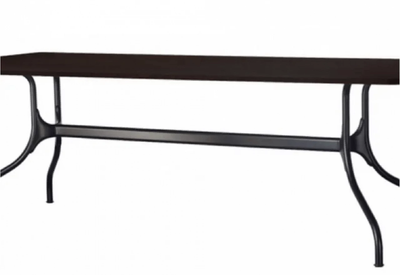 Wood and aluminium Milà table by Jaime Hayon for Tavoli Magis, late 20th century 1