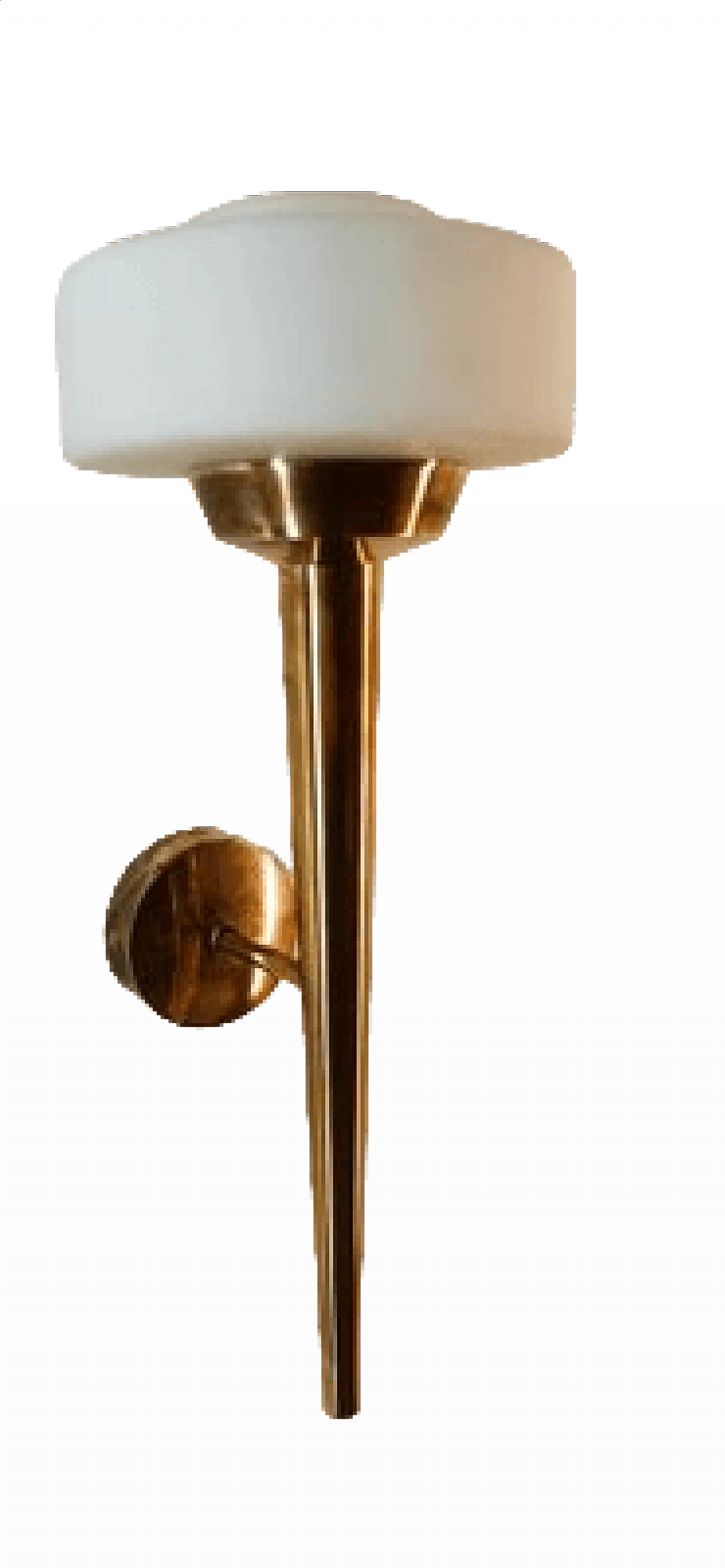 Brass and glass wall light, 1970s 14