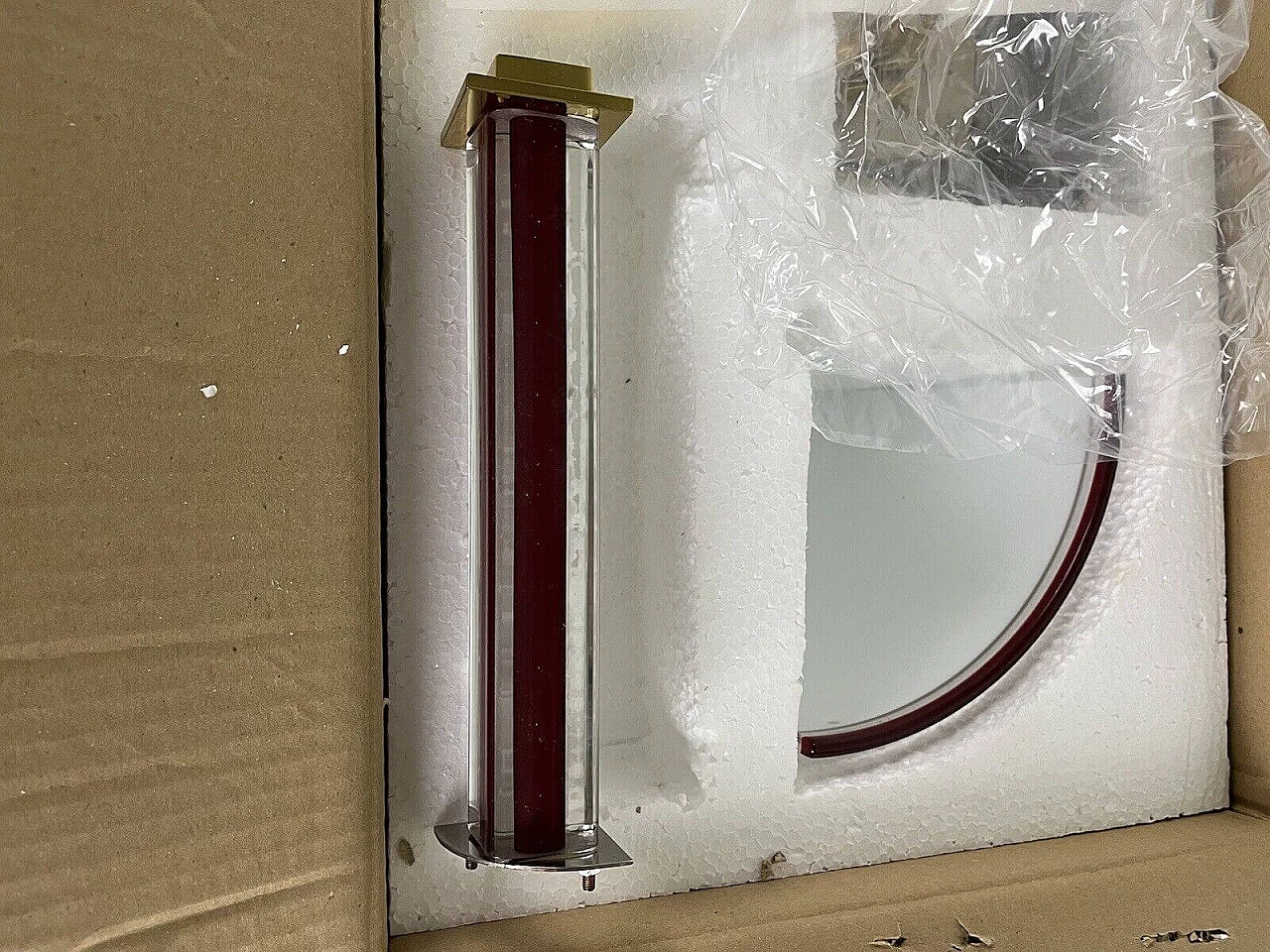 Pair of Vinkboi Murano glass wall sconces by Venini, 1990s 4