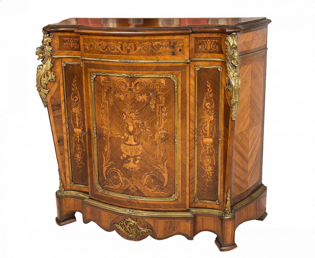 Napoleon III sideboard in exotic woods with gilded bronze fittings, 19th century 9
