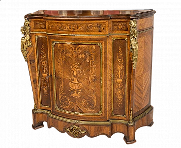 Napoleon III sideboard in exotic woods with gilded bronze fittings, 19th century