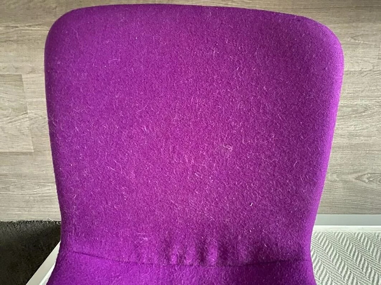 4 Primum Dynamic chairs in purple wool and metal by Bent Hansen 7