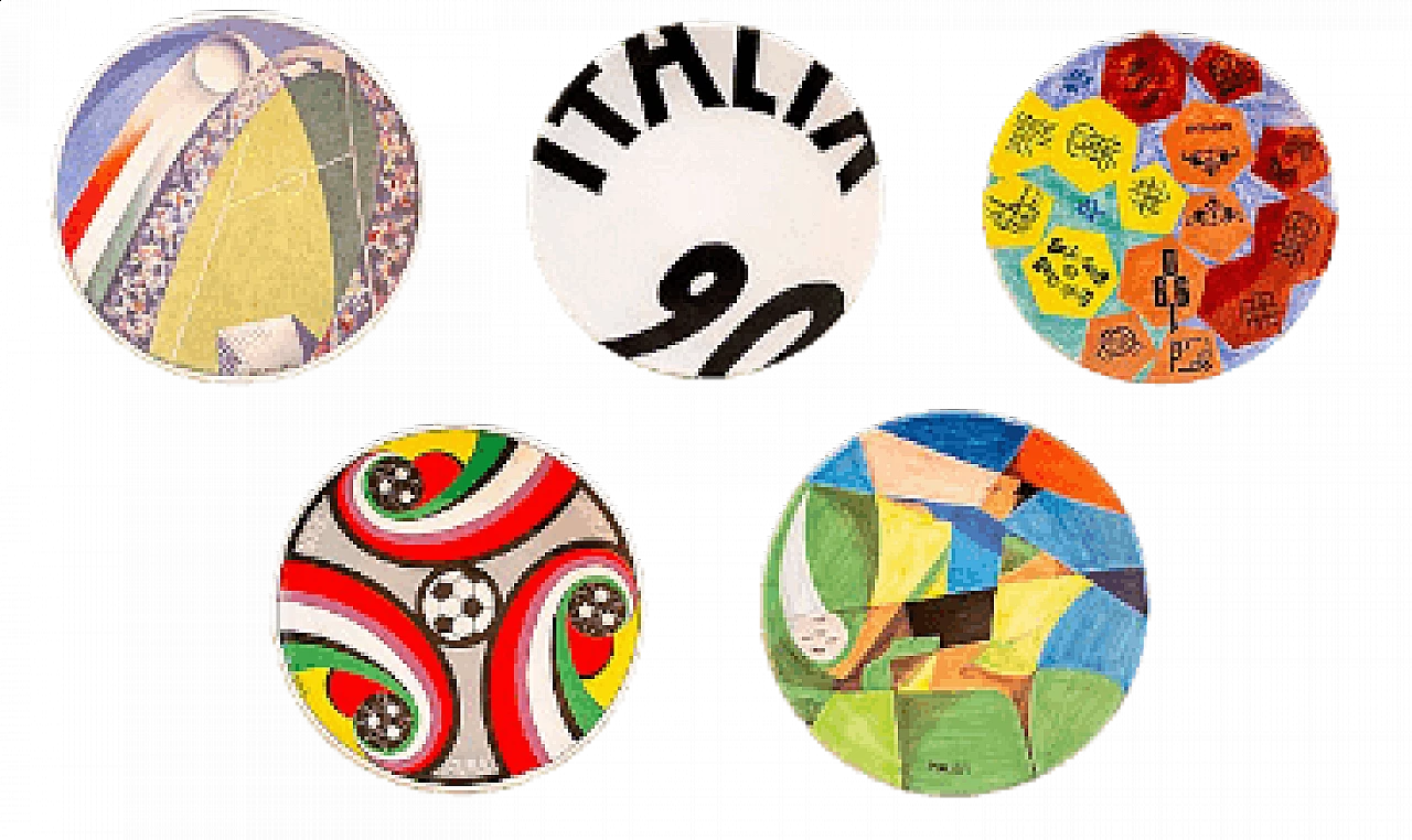 5 Connoisseur plates by Consorzio Ceramisti Faenza, 1990s 20